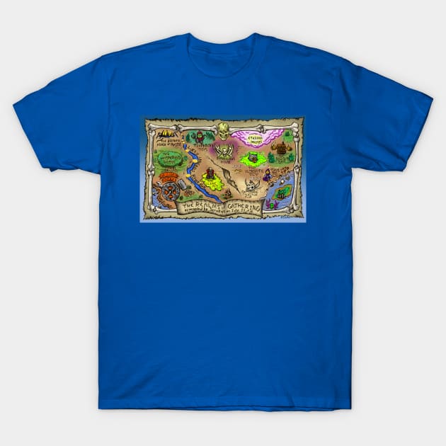 Scareglow’s House Blue Map T-Shirt by scareglow